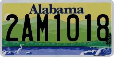 AL license plate 2AM1018