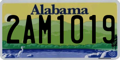 AL license plate 2AM1019