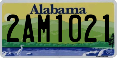 AL license plate 2AM1021
