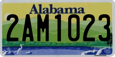 AL license plate 2AM1023