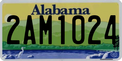 AL license plate 2AM1024