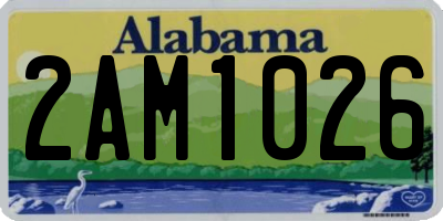 AL license plate 2AM1026