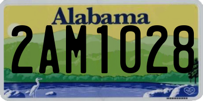 AL license plate 2AM1028