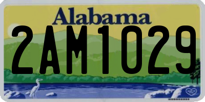 AL license plate 2AM1029