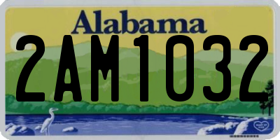 AL license plate 2AM1032