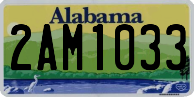 AL license plate 2AM1033