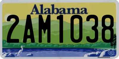 AL license plate 2AM1038