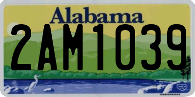 AL license plate 2AM1039