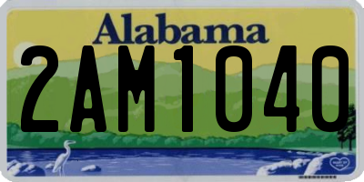 AL license plate 2AM1040