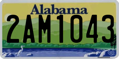 AL license plate 2AM1043