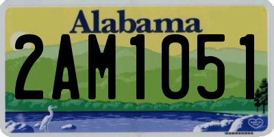 AL license plate 2AM1051