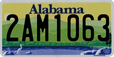 AL license plate 2AM1063