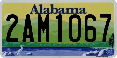 AL license plate 2AM1067