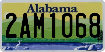 AL license plate 2AM1068