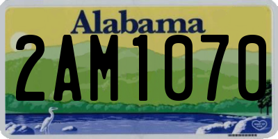 AL license plate 2AM1070
