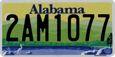 AL license plate 2AM1077