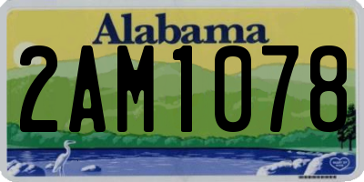 AL license plate 2AM1078
