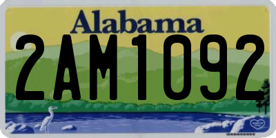 AL license plate 2AM1092