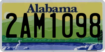 AL license plate 2AM1098