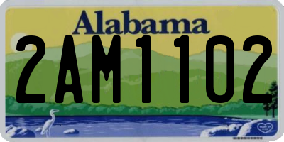 AL license plate 2AM1102