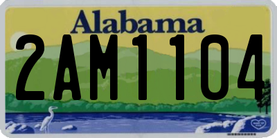 AL license plate 2AM1104
