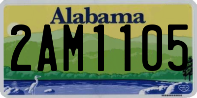 AL license plate 2AM1105