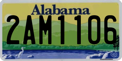 AL license plate 2AM1106