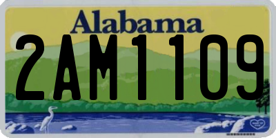 AL license plate 2AM1109
