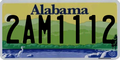 AL license plate 2AM1112
