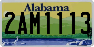 AL license plate 2AM1113