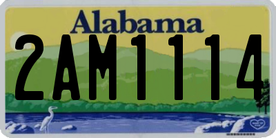 AL license plate 2AM1114