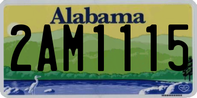 AL license plate 2AM1115