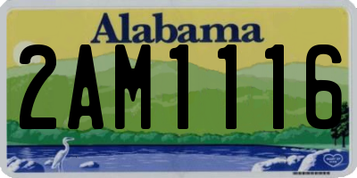 AL license plate 2AM1116