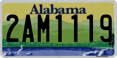 AL license plate 2AM1119