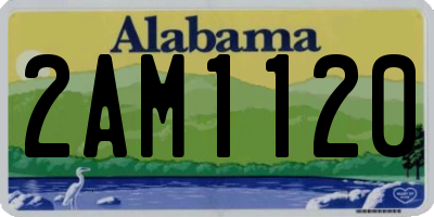 AL license plate 2AM1120