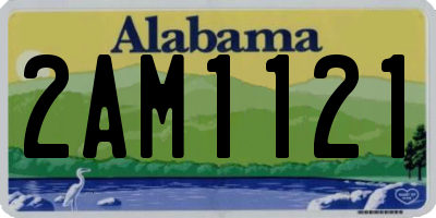 AL license plate 2AM1121