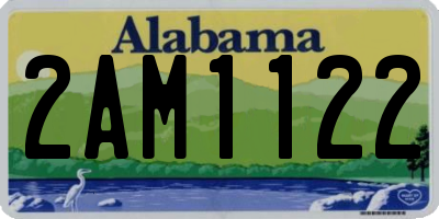 AL license plate 2AM1122