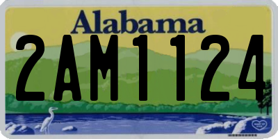 AL license plate 2AM1124