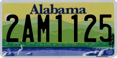 AL license plate 2AM1125