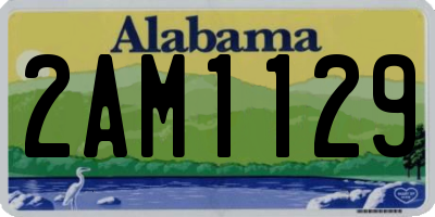 AL license plate 2AM1129