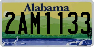 AL license plate 2AM1133