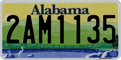 AL license plate 2AM1135