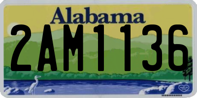 AL license plate 2AM1136