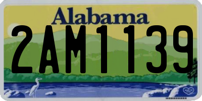 AL license plate 2AM1139