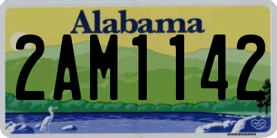 AL license plate 2AM1142