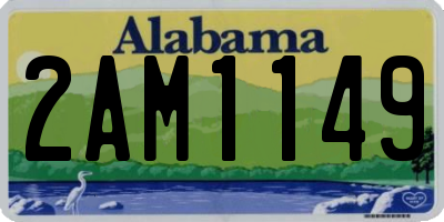AL license plate 2AM1149