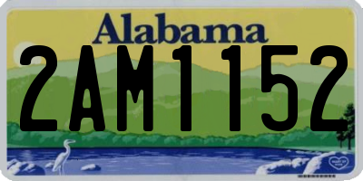 AL license plate 2AM1152