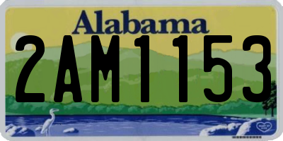 AL license plate 2AM1153