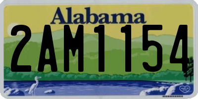 AL license plate 2AM1154