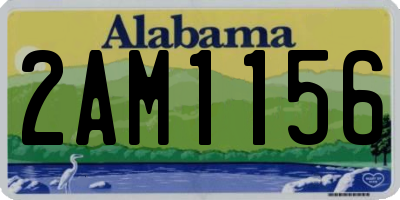 AL license plate 2AM1156
